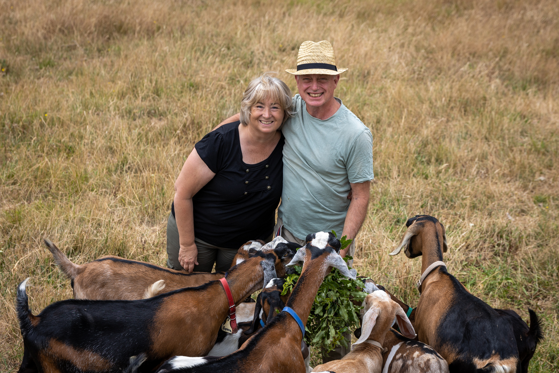 Jennifer and David Rodrigue of Belle Chevre Creamery, near Waipu. Photo / Donna Russell