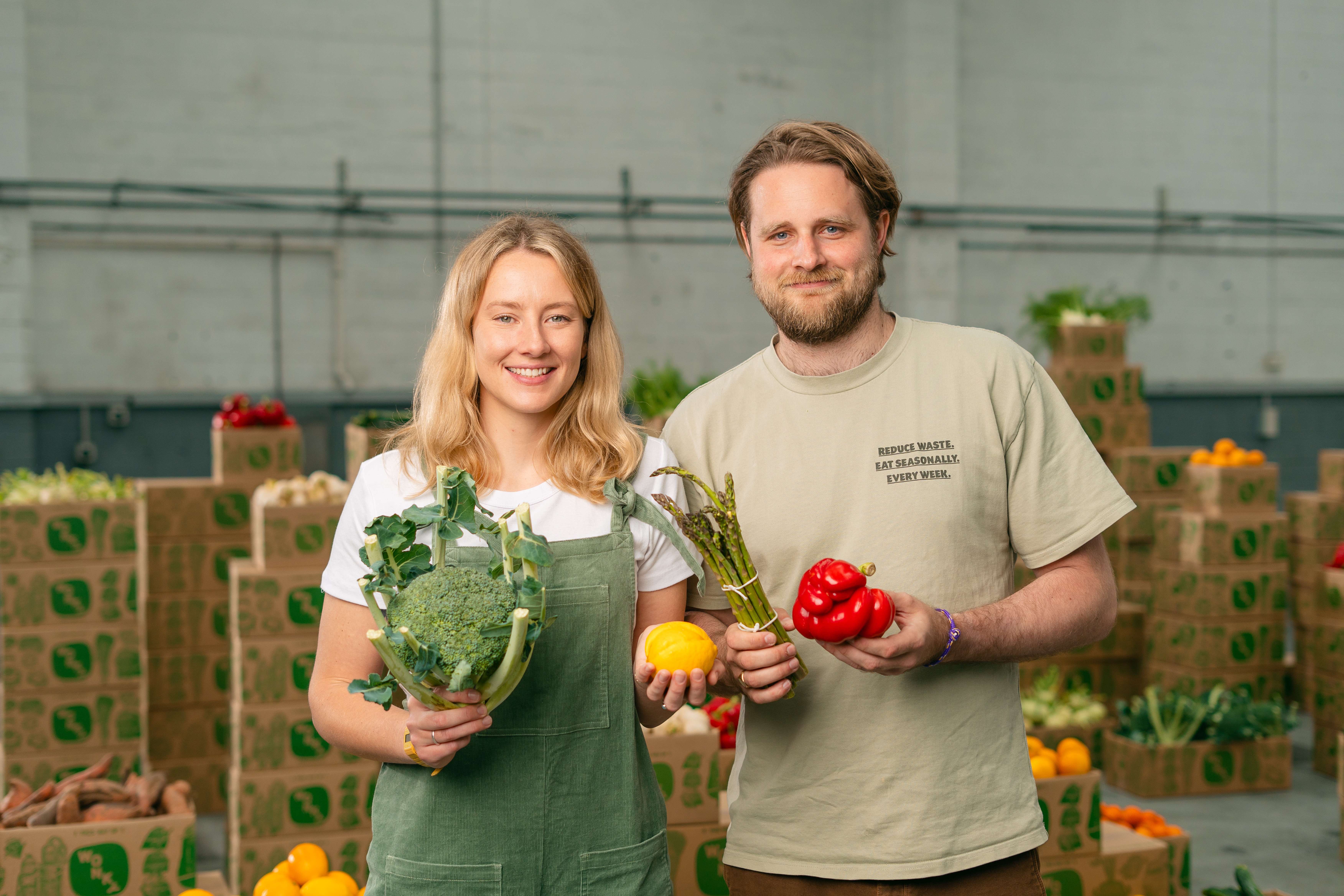 Angus Simms (right) and Katie Jackson, co-founders of Wonky Box, say changes to KiwiSaver contributions by employers will 