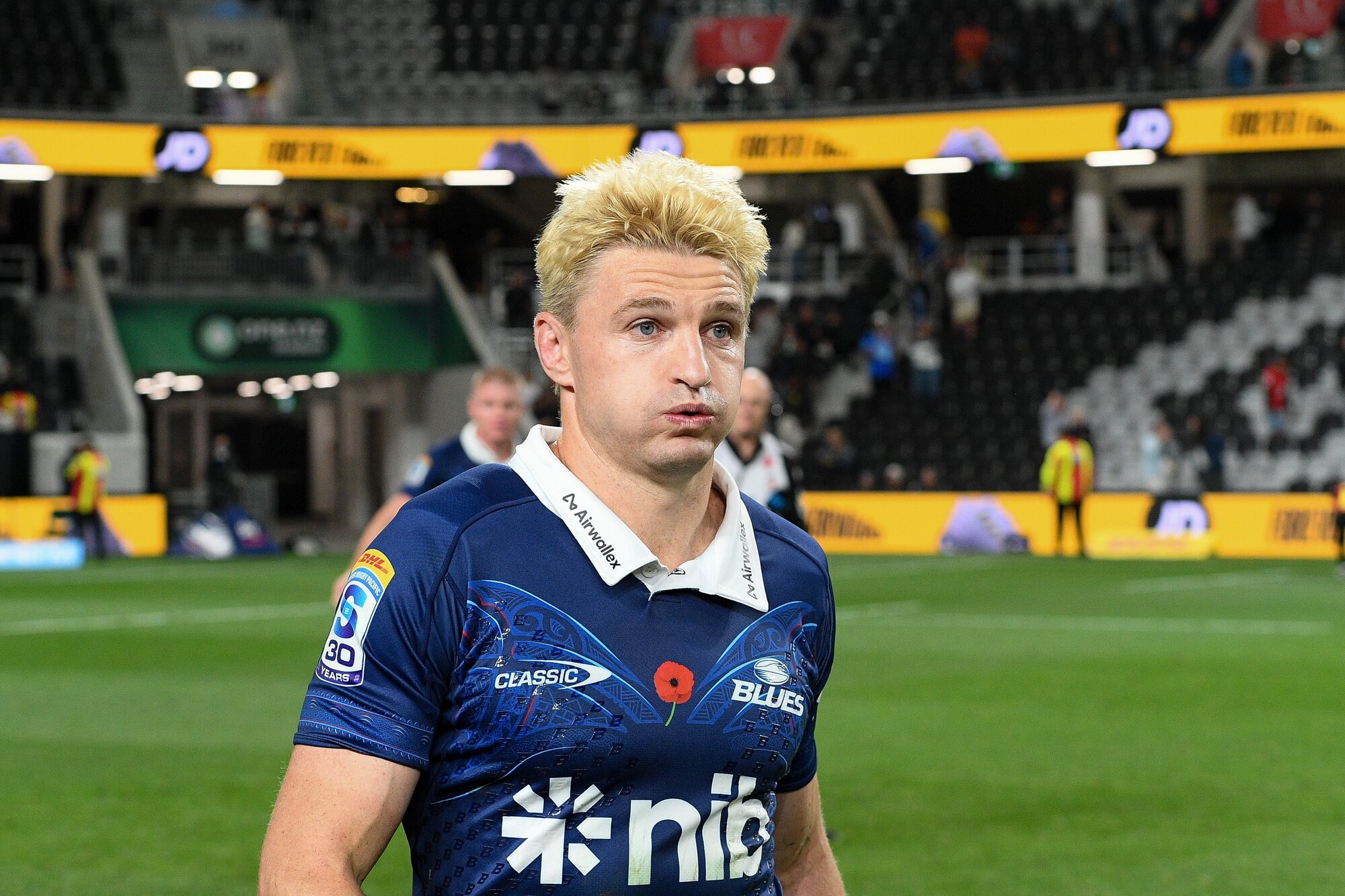Beauden Barrett and the Blues have lost their last two games. Photo / Photosport