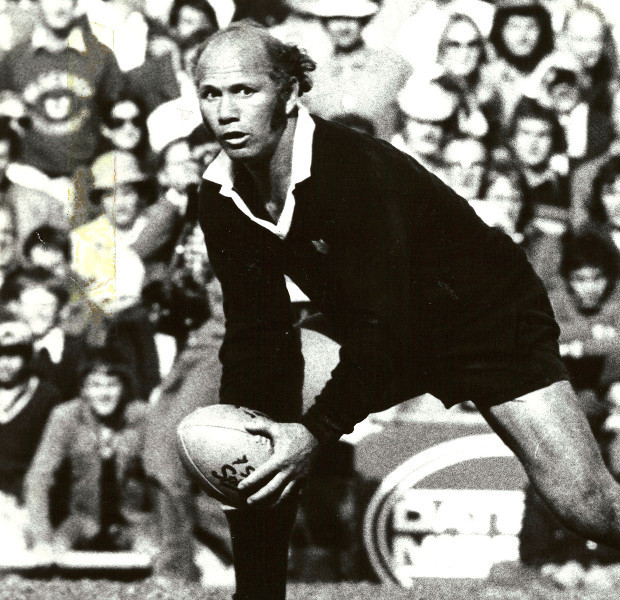 Sid Going in action for the All Blacks against the Springboks in 1976. Photo / Photosport