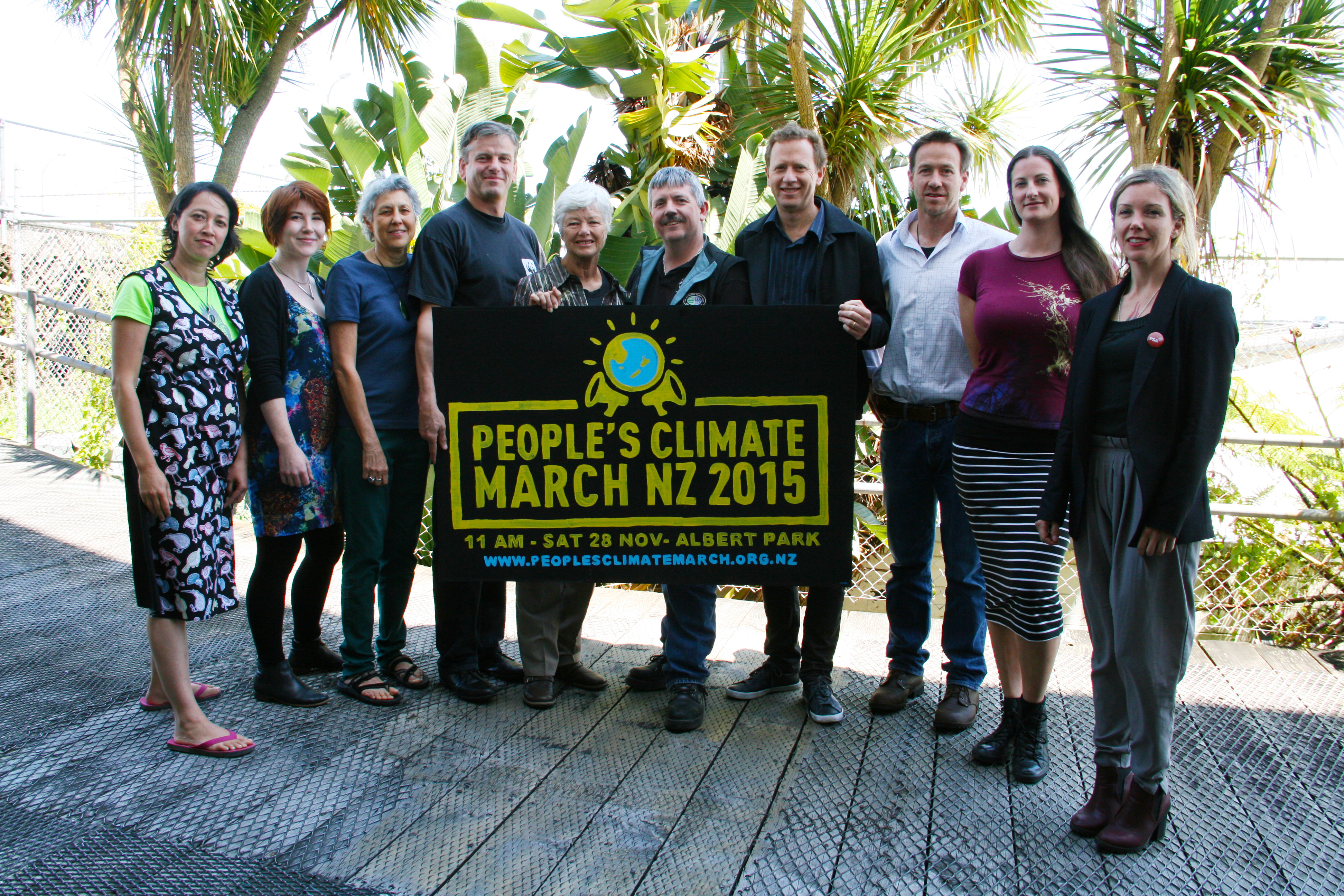 Part of the organising group for the People's Climate March 2015. Photo / Supplied