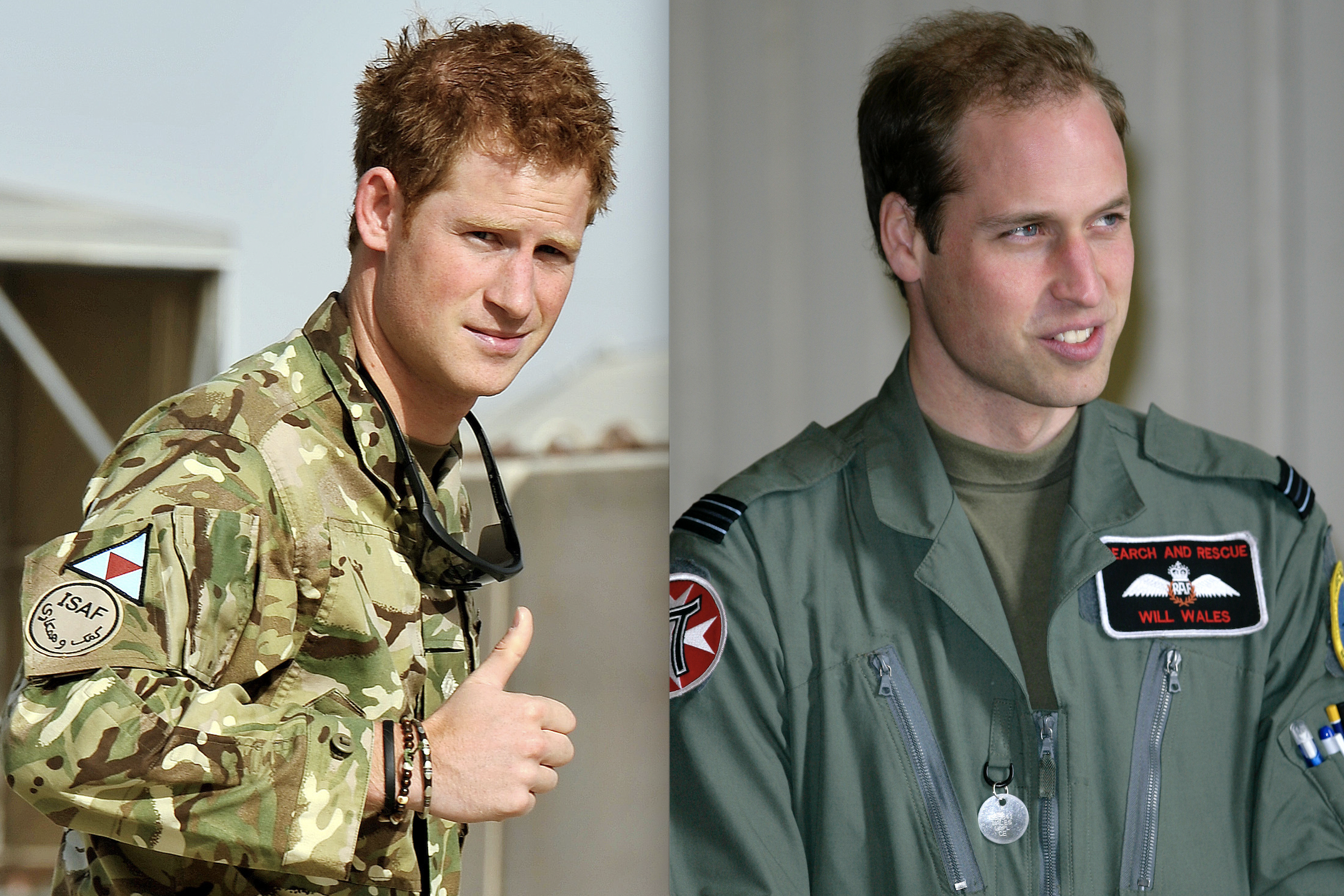 Prince Harry and Prince William during their years of active duty. Photo / Getty Images