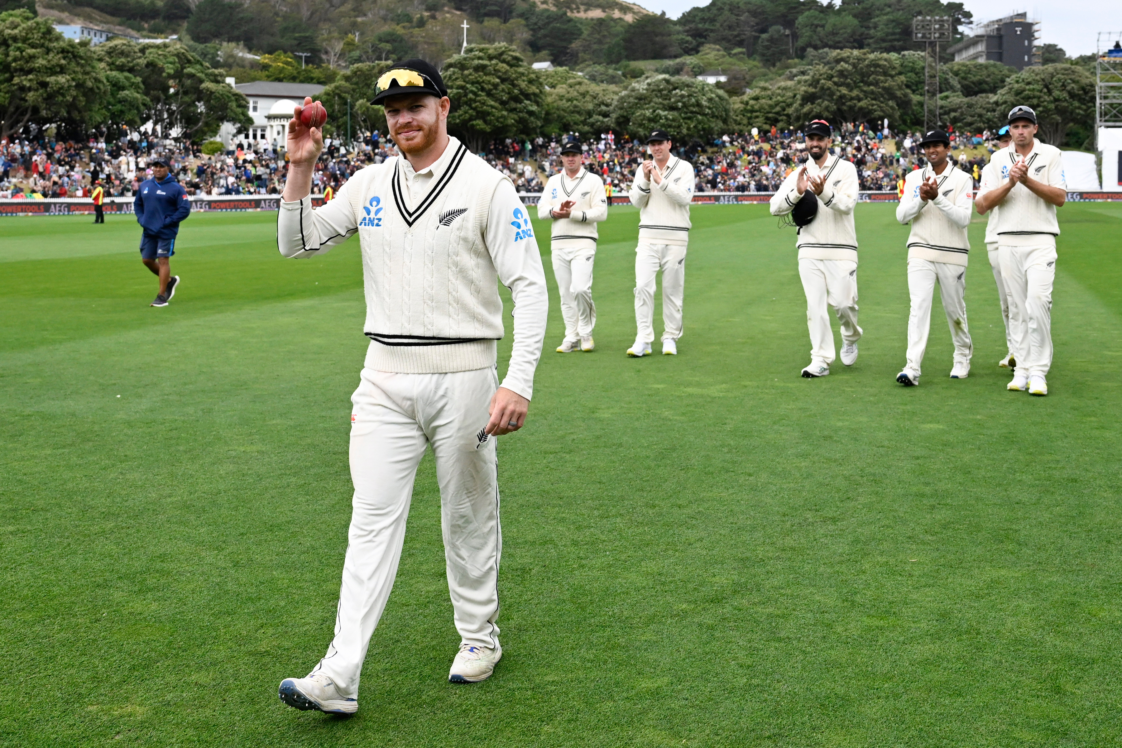 Glenn Phillips snared his first five-wicket bag on day three. Photo / Photosport