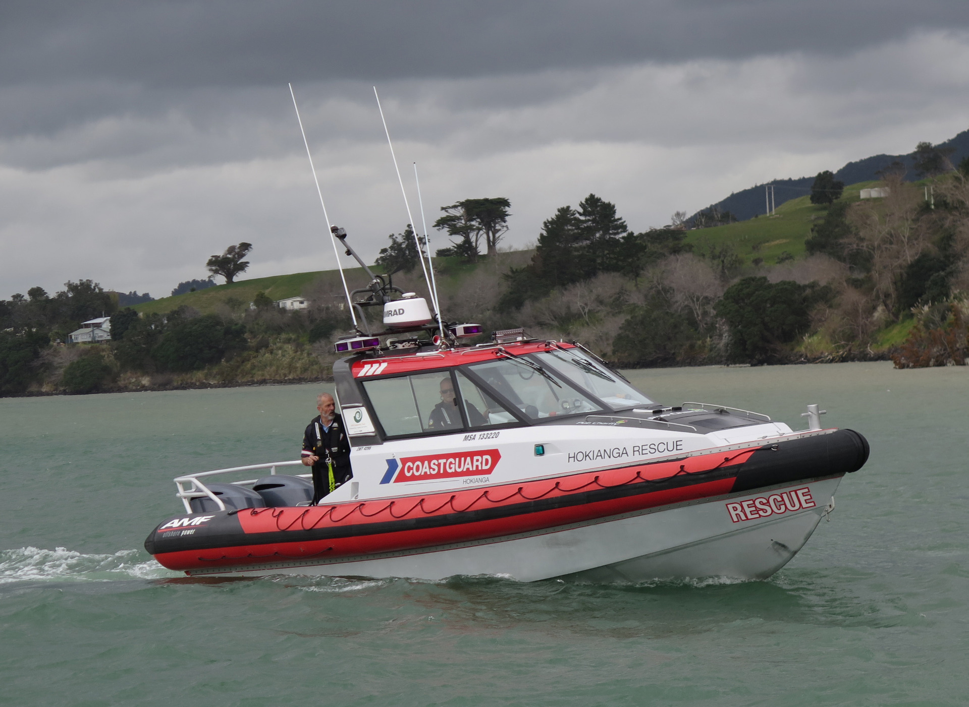 The Hokianga Coastguard in action. Photo / Peter de Graaf