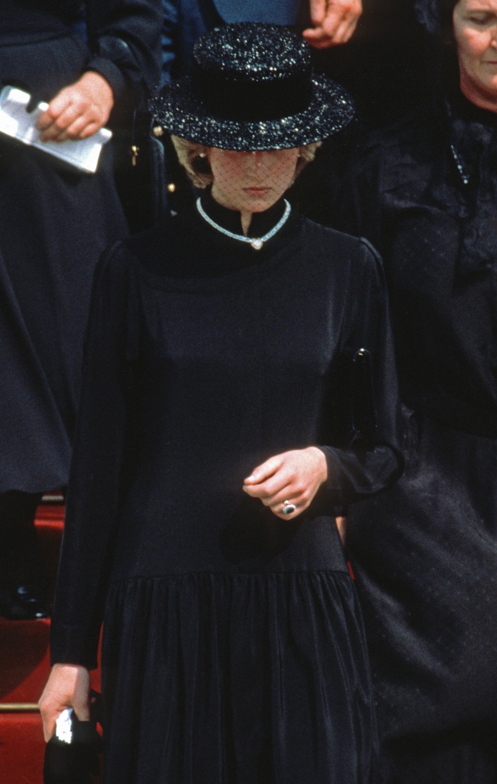 Princess Diana at the funeral of princess Grace of Monaco in 1982. Photo / Getty Images