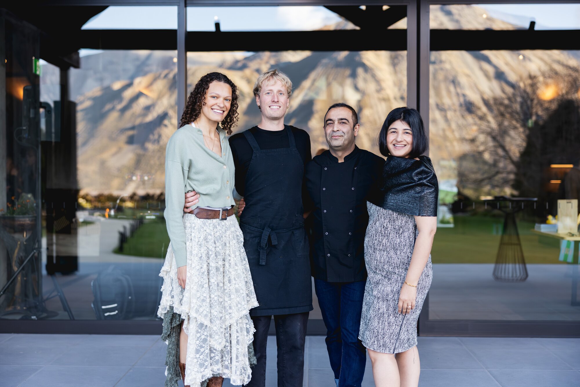 Valerie and Taylor Cullen with Sid and Chand Sahrawat. Photo / Lisa Sun 