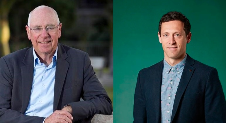 Sir Stephen Tindall and Robbie Tindall.