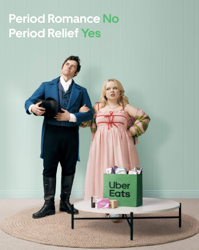 Nicola Coughlan fronts a new Uber Eats campaign supporting Women's Refuge to help Kiwi women in need access period products. Photo / Uber