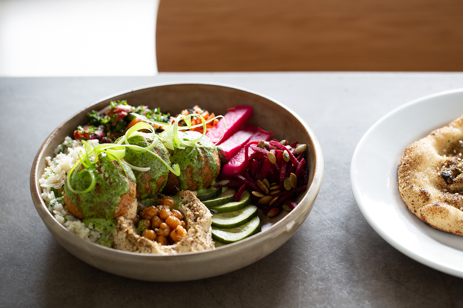 The falafel plate. Photo / Babiche Martens
