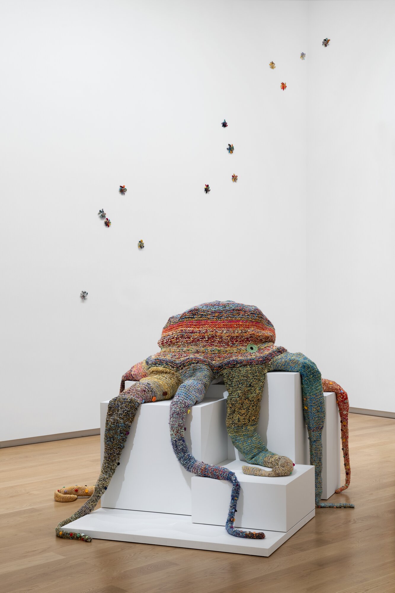 Ani O’Neill, Fresh Eke (Eke Nui and Babies, 2003-2004, installation view, Auckland Art Gallery Toi o Tāmaki, gift of the Patrons of the Auckland Art Gallery, 2009. Photo / Joanna Wright