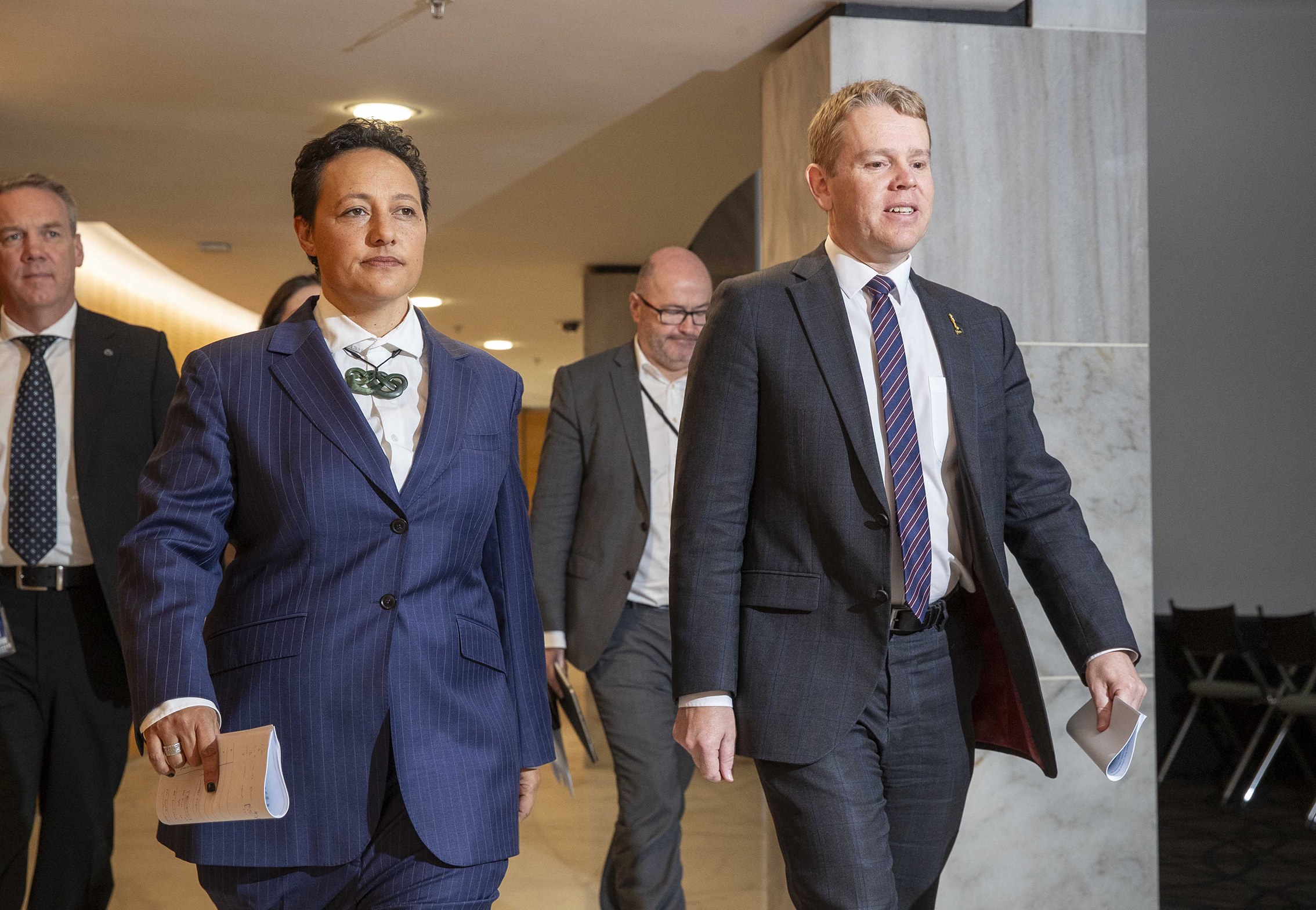 Kiri Allan and Prime Minister Chris Hipkins. Photo / Mark Mitchell

