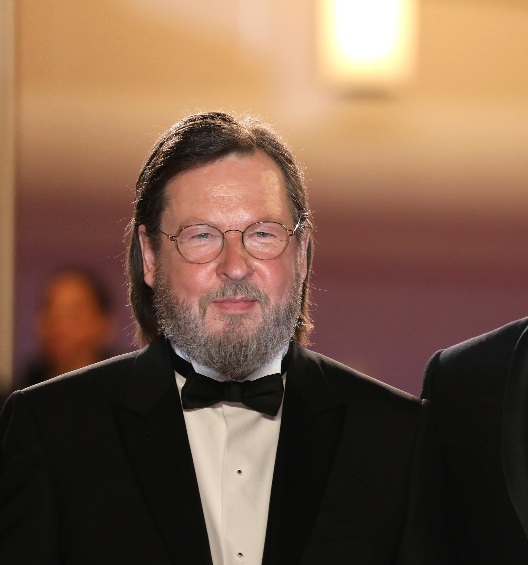 Director Lars von Trier, left, and actor Matt Dillon pose for photographers upon arrival at the premiere of the film 'The House That Jack Built' at the 71st international film festival, Cannes, southe