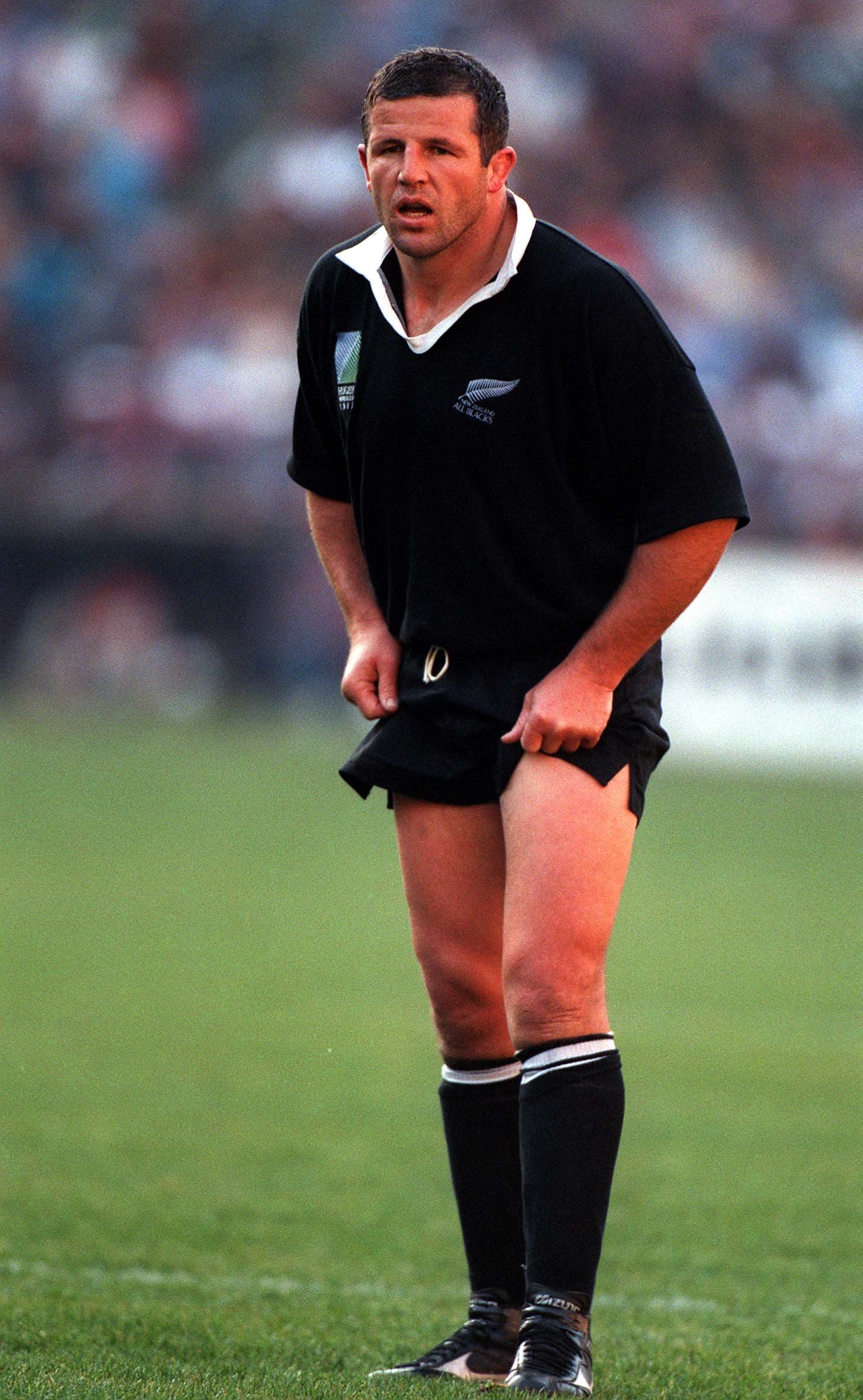 Sean Fitzpatrick pictured during the 1995 Rugby World Cup final against South Africa. Photo / Getty Images