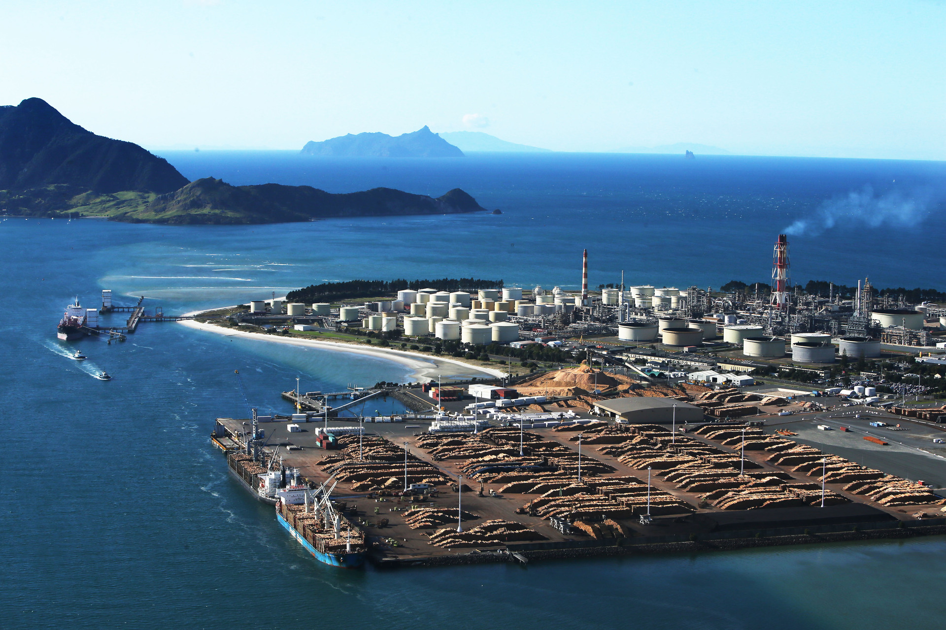 Northport, pictured with the then-working refinery in 2019, has been declined resource consents to expand. Photo / NZME