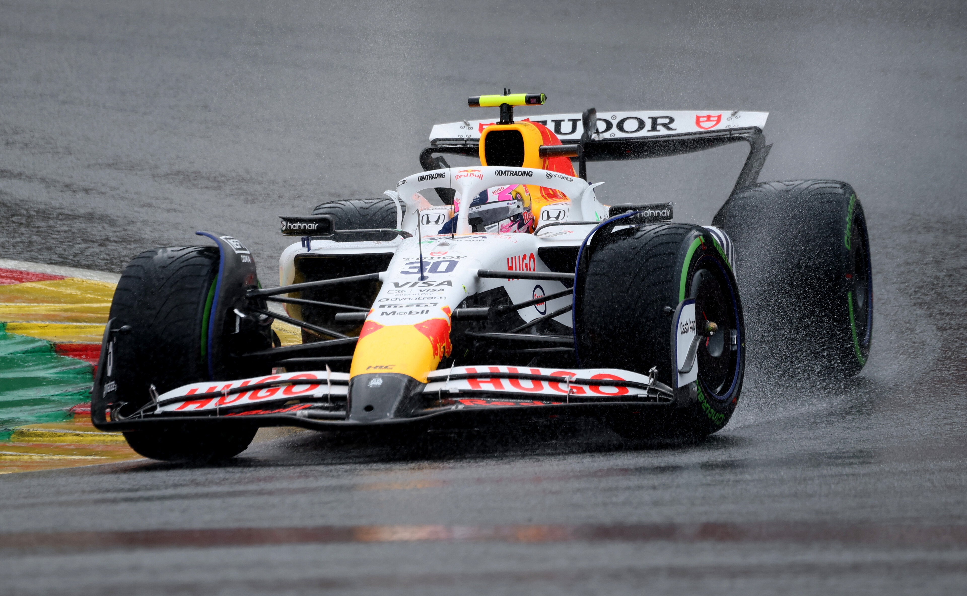 Liam Lawson at the Belgian Grand Prix. Photo / Red Bull