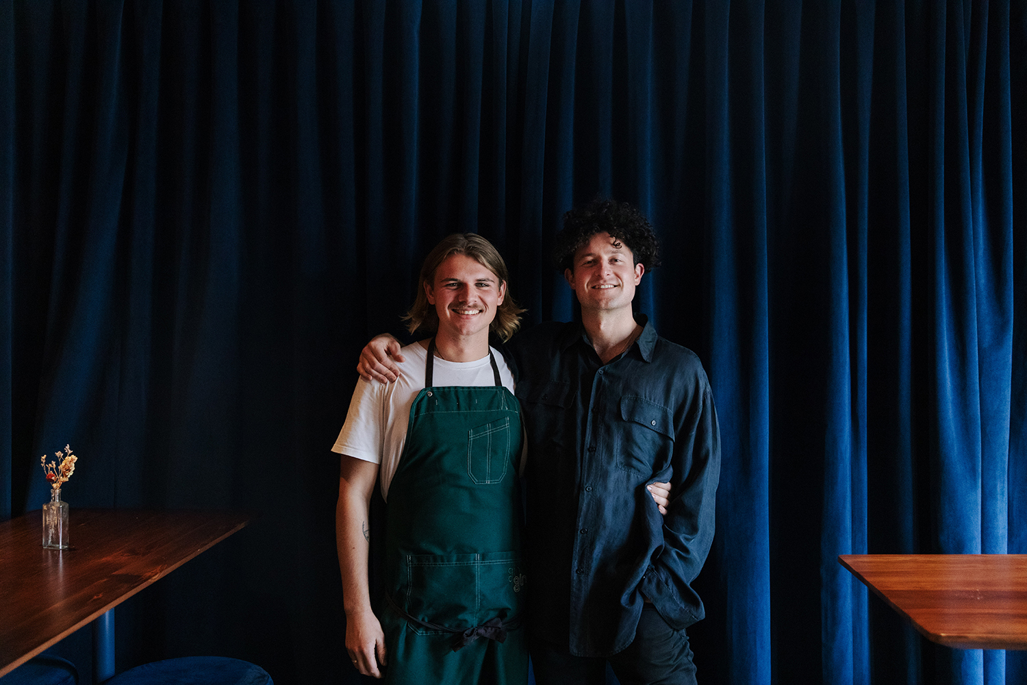 Gin Gin's head chef Jackson Mehlhopt and owner-operator Luke Dawkins. Photo / Nancy Zhou