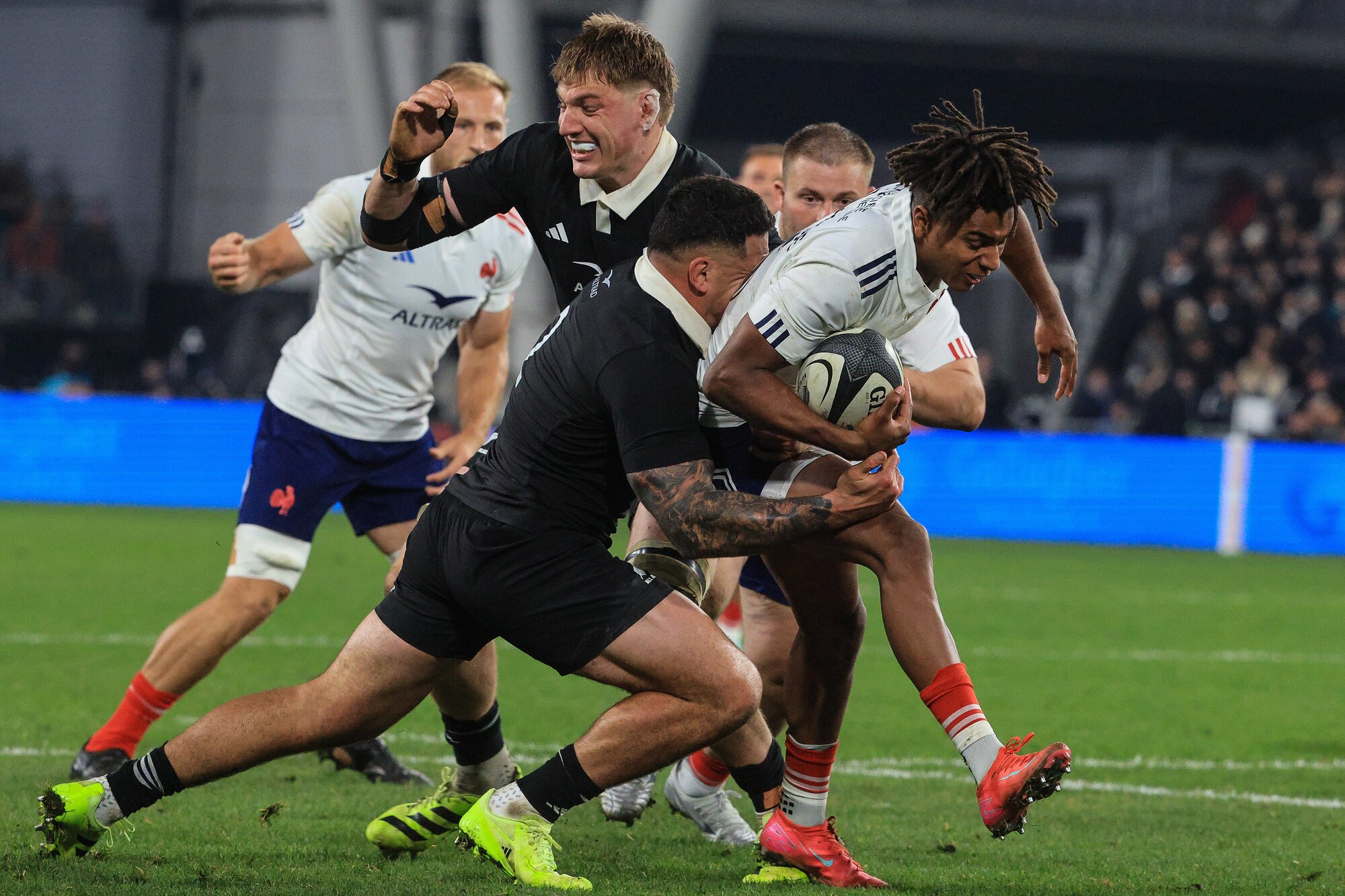 Theo Attissogbe impressed for France against the All Blacks last year. Photo / Photosport