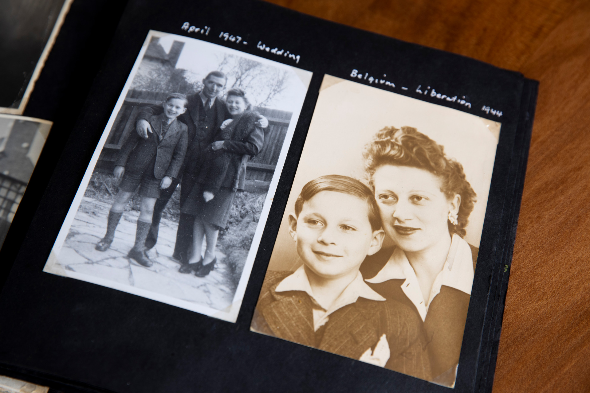 Old photos of Holocaust survivors Andrie Hart and his mother Dora Krasner who were helped by non-Jews. Photo / Dean Purcell