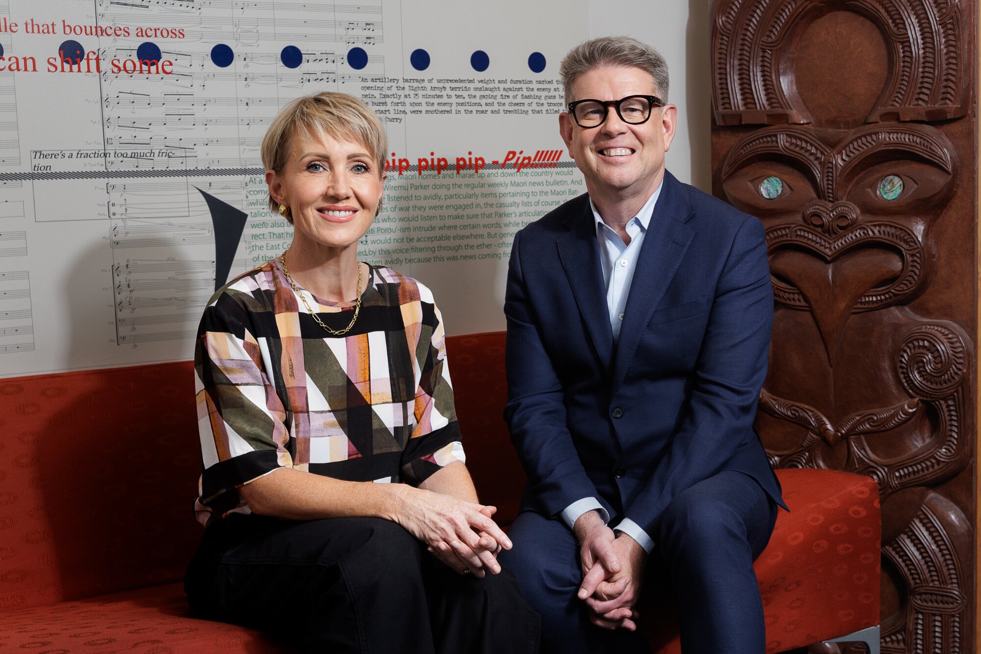 Morning Report co-hosts John Campbell and Ingrid Hipkiss.
