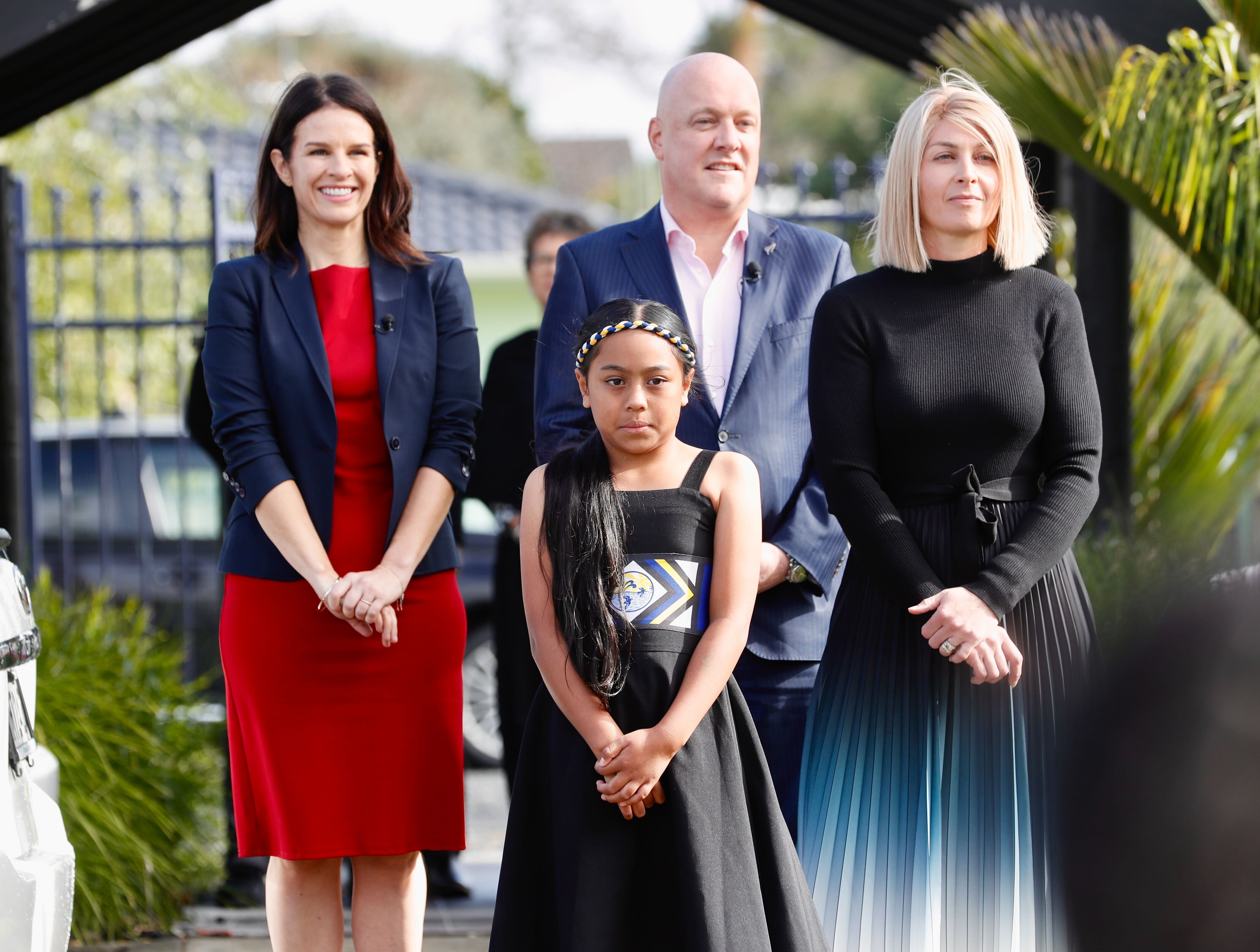 Education Minister Erica Stanford (left) at Manurewa West Primary School with Prime Minister Christopher Luxon (centre). Photo / Dean Purcell