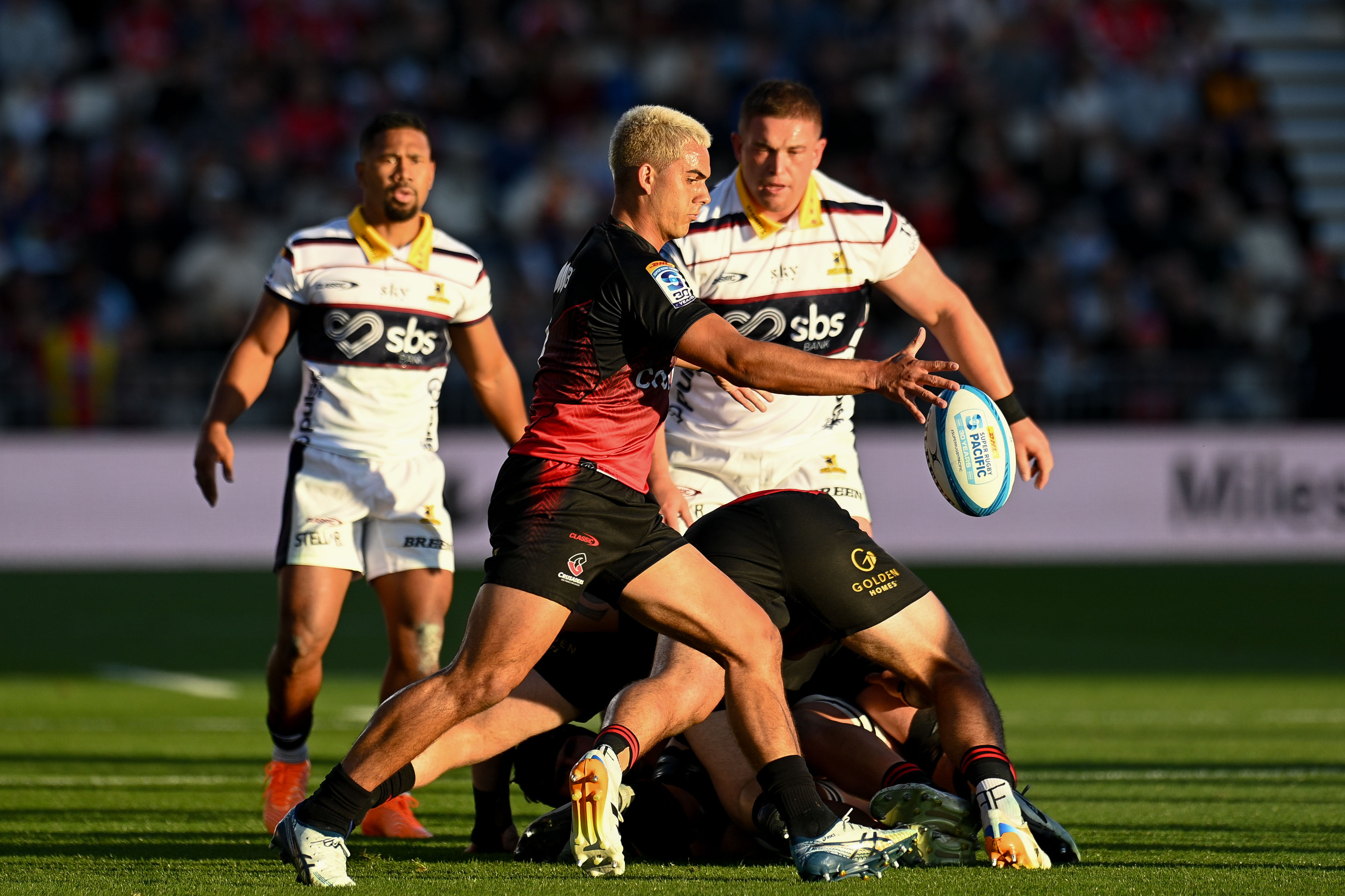 Noah Hotham had a strong performance against the Highlanders. Photo / Photosport