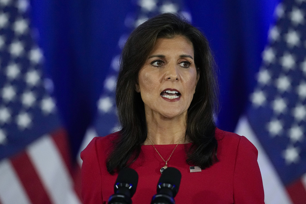 Former UN Ambassador Nikki Haley has pointedly not endorsed Donald Trump, even though a fundraising email from the former President said she does. Photo / AP