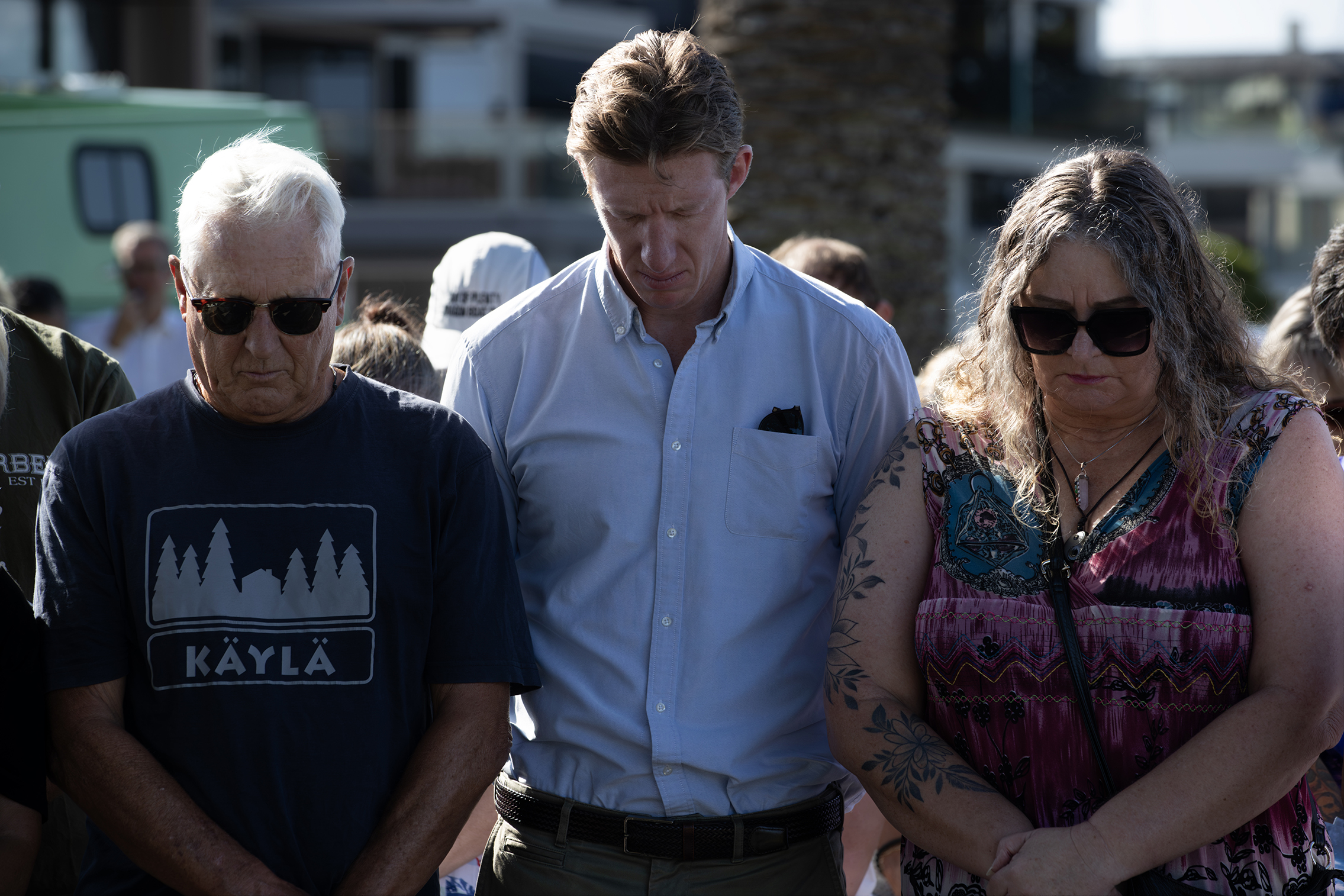 A crowd of around 100 gathered for a vigil at Pilot Bay, one week on from the deadly Mount Maunganui landslide. Photo/ Hayden Woodward