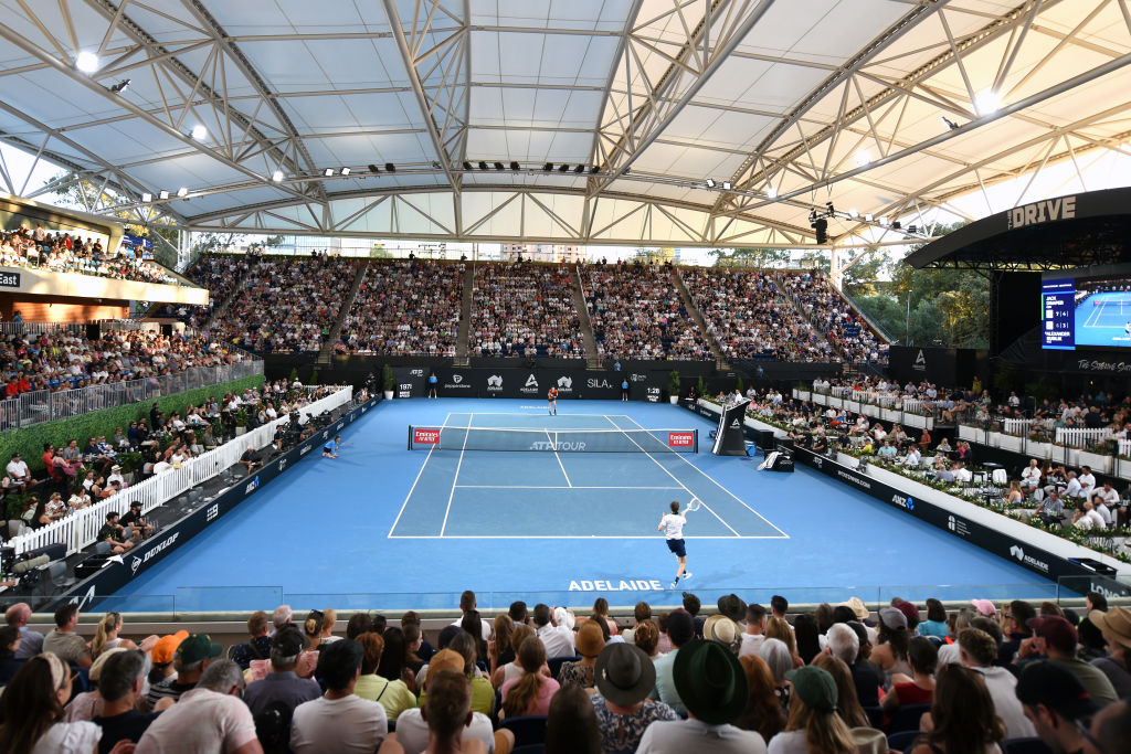 A general view of Centre Court at the Adelaide International. Photo / Getty Images