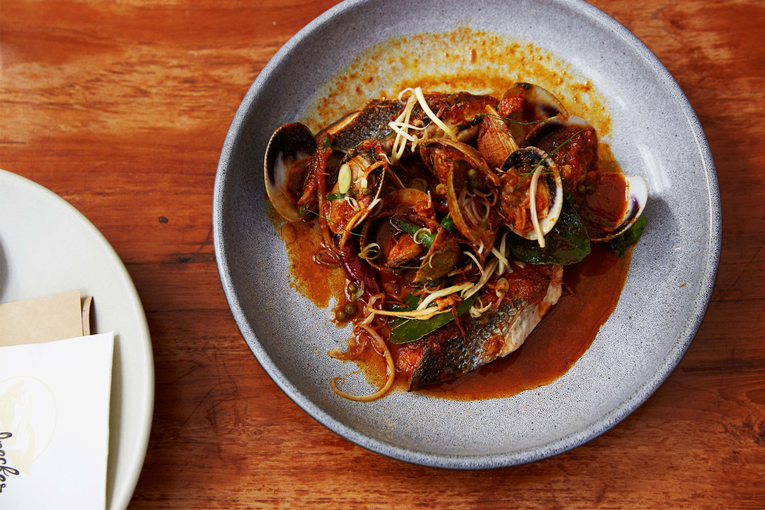 The fish and clam curry. Photo / Rebecca Zephyr Thomas