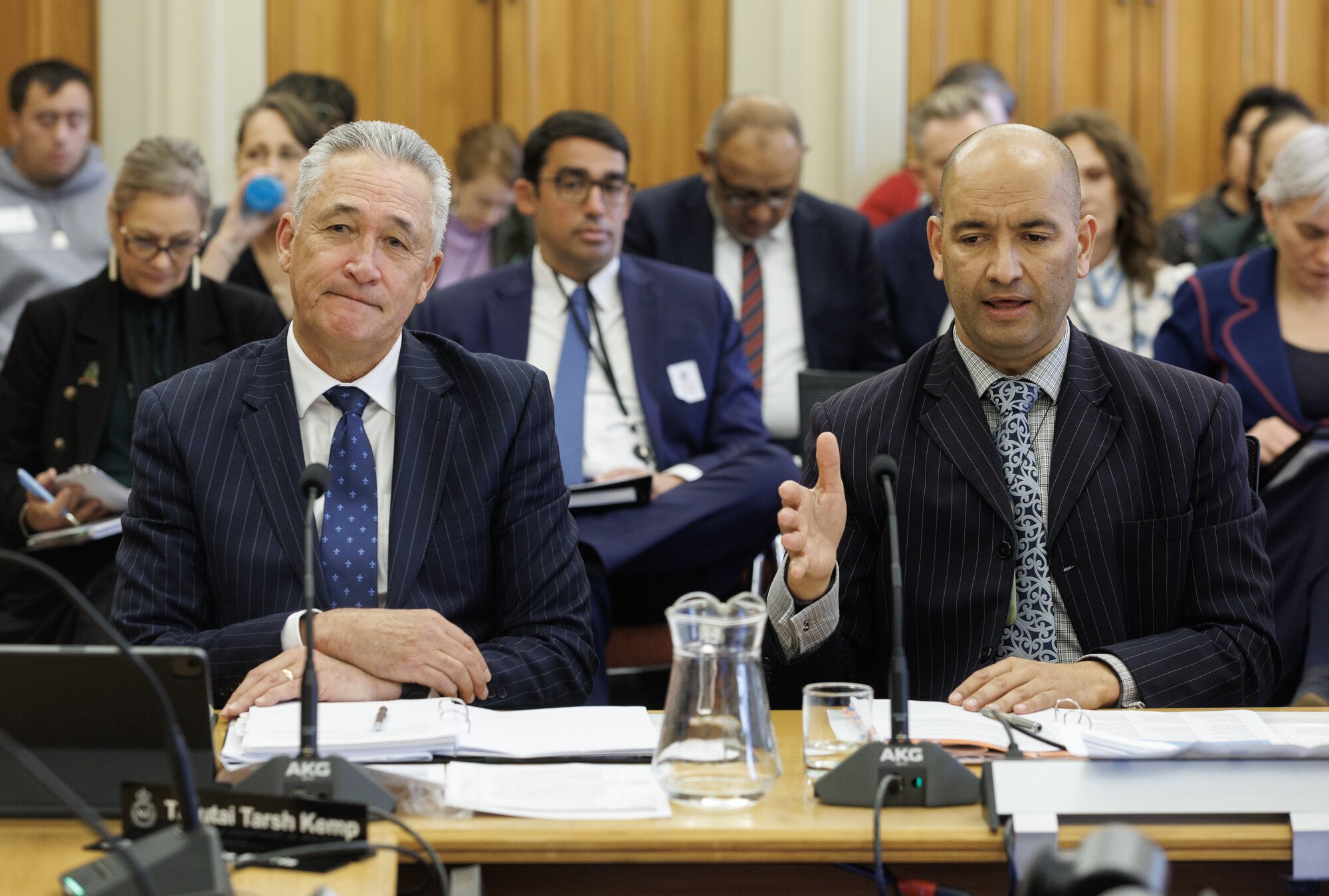 Te Puni Kōkiri chief executive Dave Samuels (left) and Minister for Whānau Ora Tama Potaka oversaw a recent shake-up in Whānau Ora commissioning. Photo / Mark Mitchell