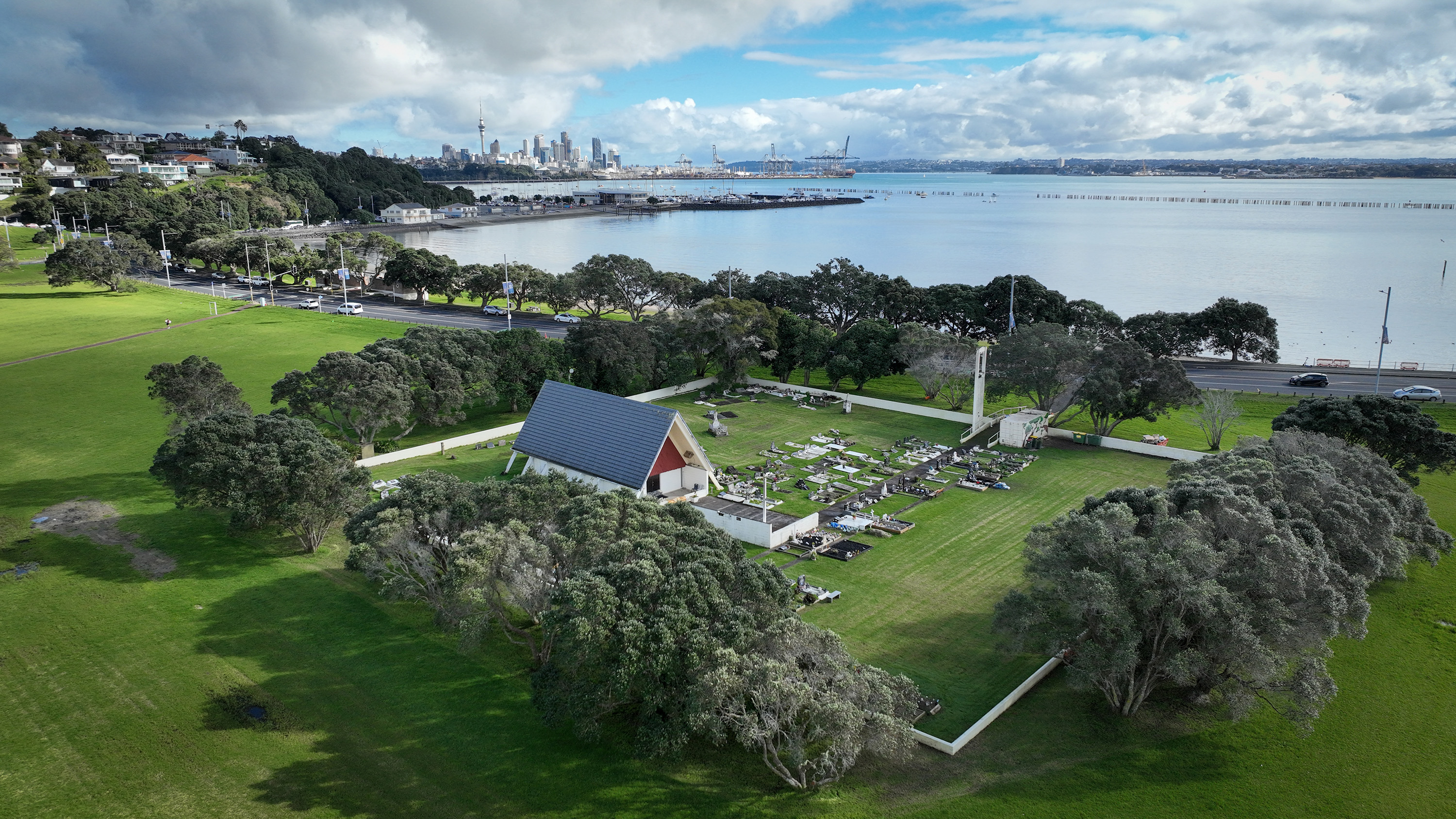 Ngāti Whātua o Ōrākei cemetery at Okahu Bay. Photo / Mike Scott