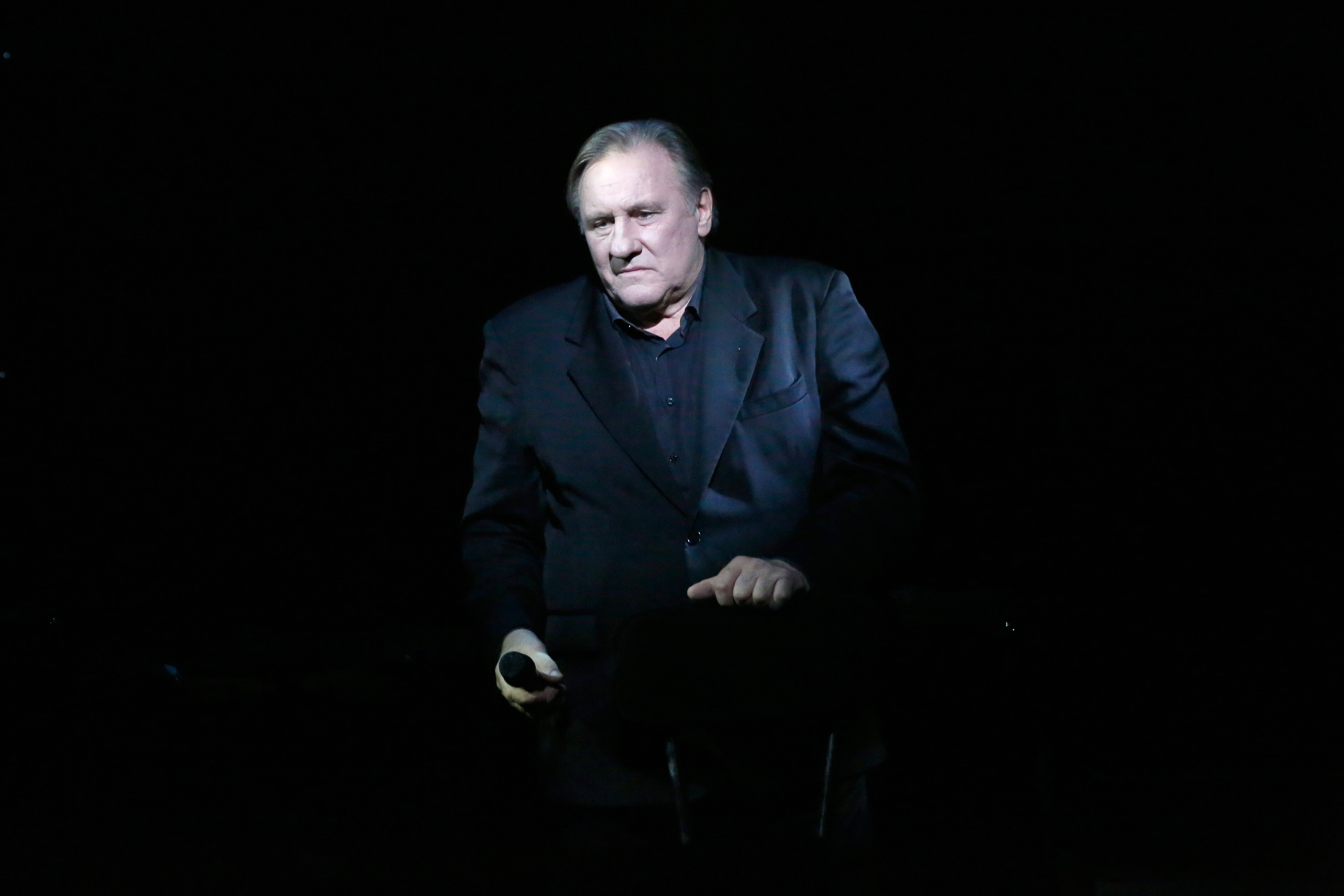 Gerard Depardieu performs  in Depardieu Chante Barbara at Le Cirque D'Hiver on November 19, 2017 in Paris, France.  Photo / Getty Images