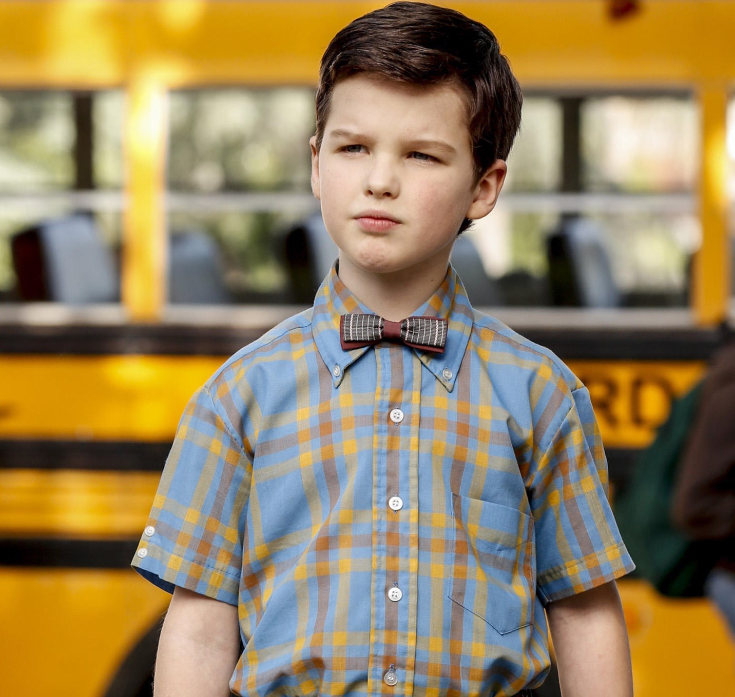 Armitage as child prodigy Sheldon Cooper, in The Big Bang Theory spin-off show Young Sheldon. Photo / Supplied