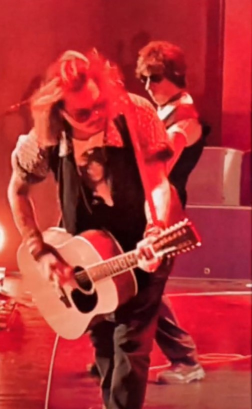 The 30 second TikTok video included a snippet of Depp and Jeff Beck performing on stage. Photo / TikTok @johnnydepp