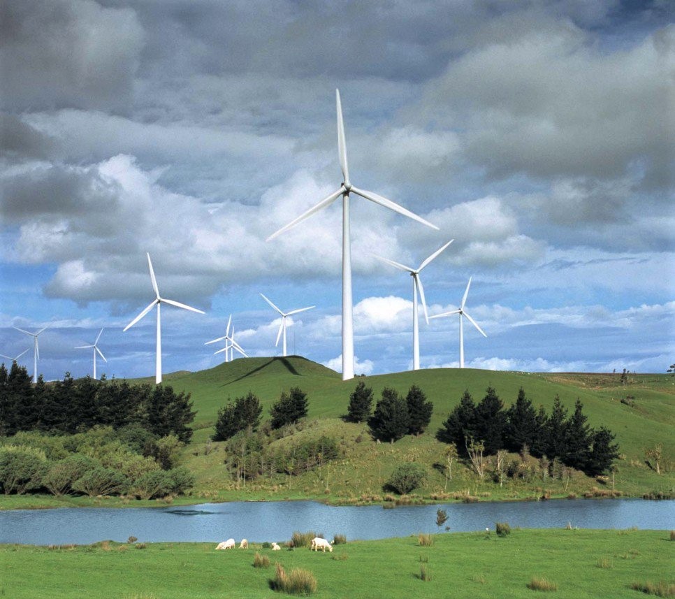 Wind farms are contributing to meeting the demand for new electricity.