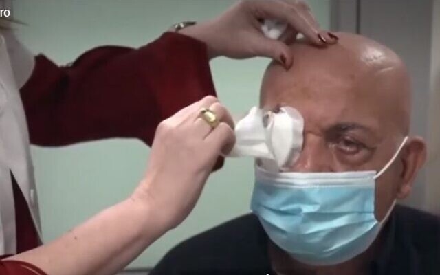 A 78-year-old blind man, Jamal Furani from Haifa, regained his sight after he was implanted with an artificial cornea developed by CorNeat Vision. Photo / CorNeat Vision