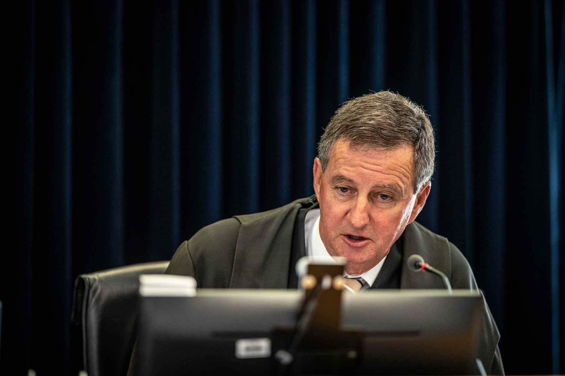 Justice Geoffrey Venning is presiding over the trial. Photo / Michael Craig