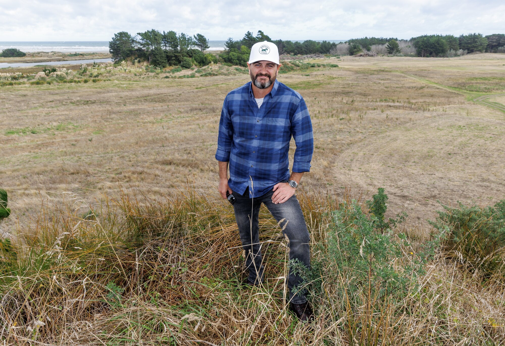 Xero co-founder Hamish Edwards at Douglas Links, the golf course he is constructing at Ohau, near Levin. Photo / Mark Mitchell