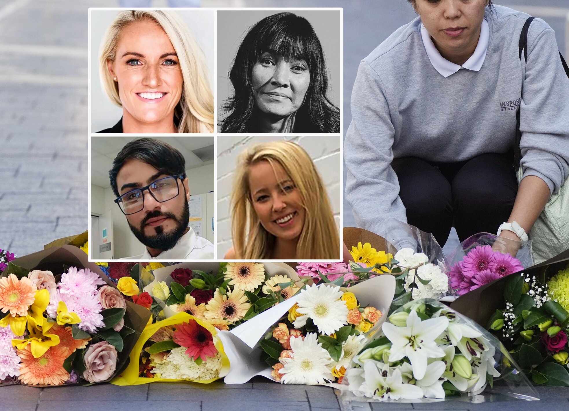 Ash Good, Jade Young, Faraz Tahir and Dawn Singleton are four of the victims of the attack. Photo / AP