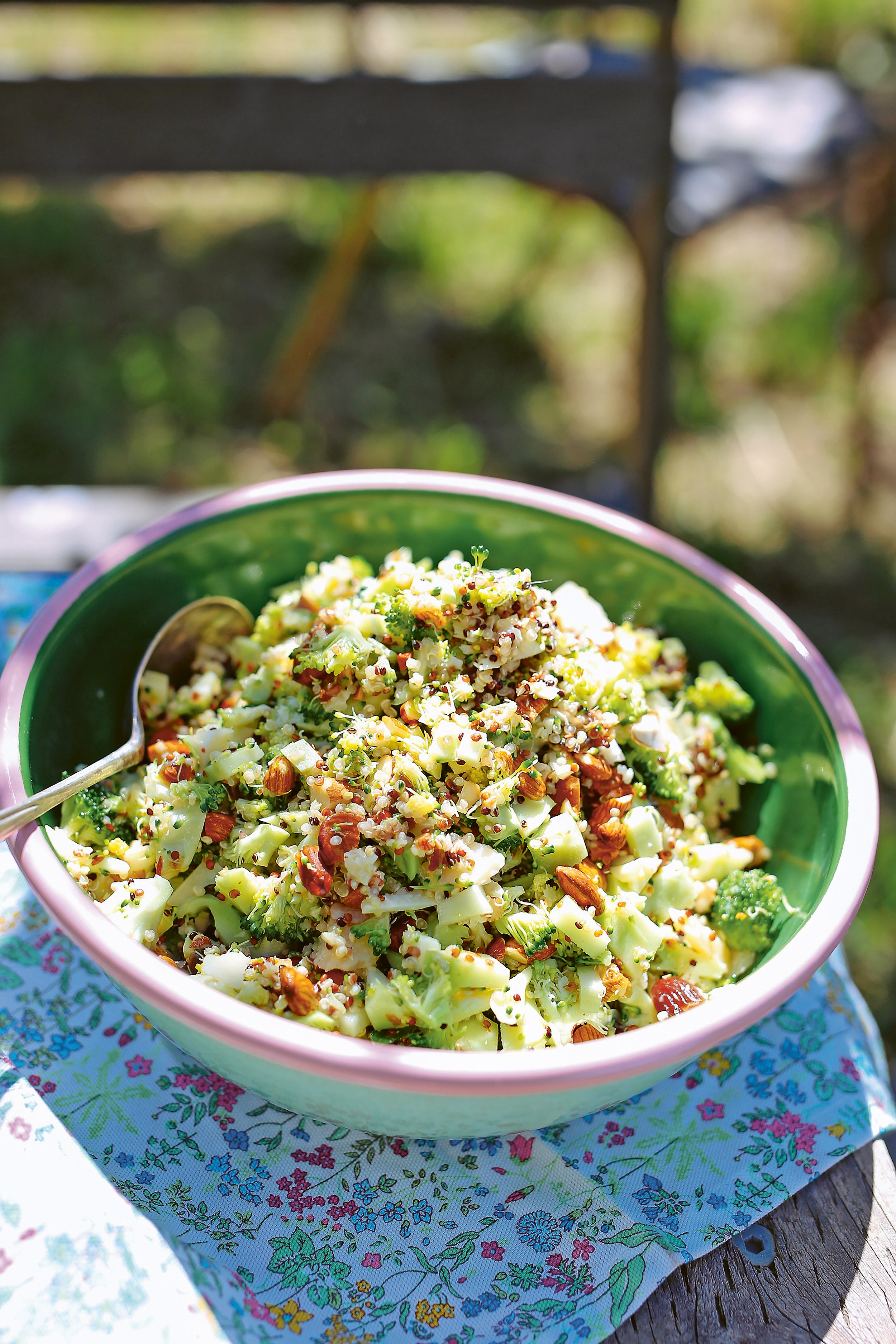 Crunchy broccoli 'spoon' salad. Photo / Sophie Hansen

