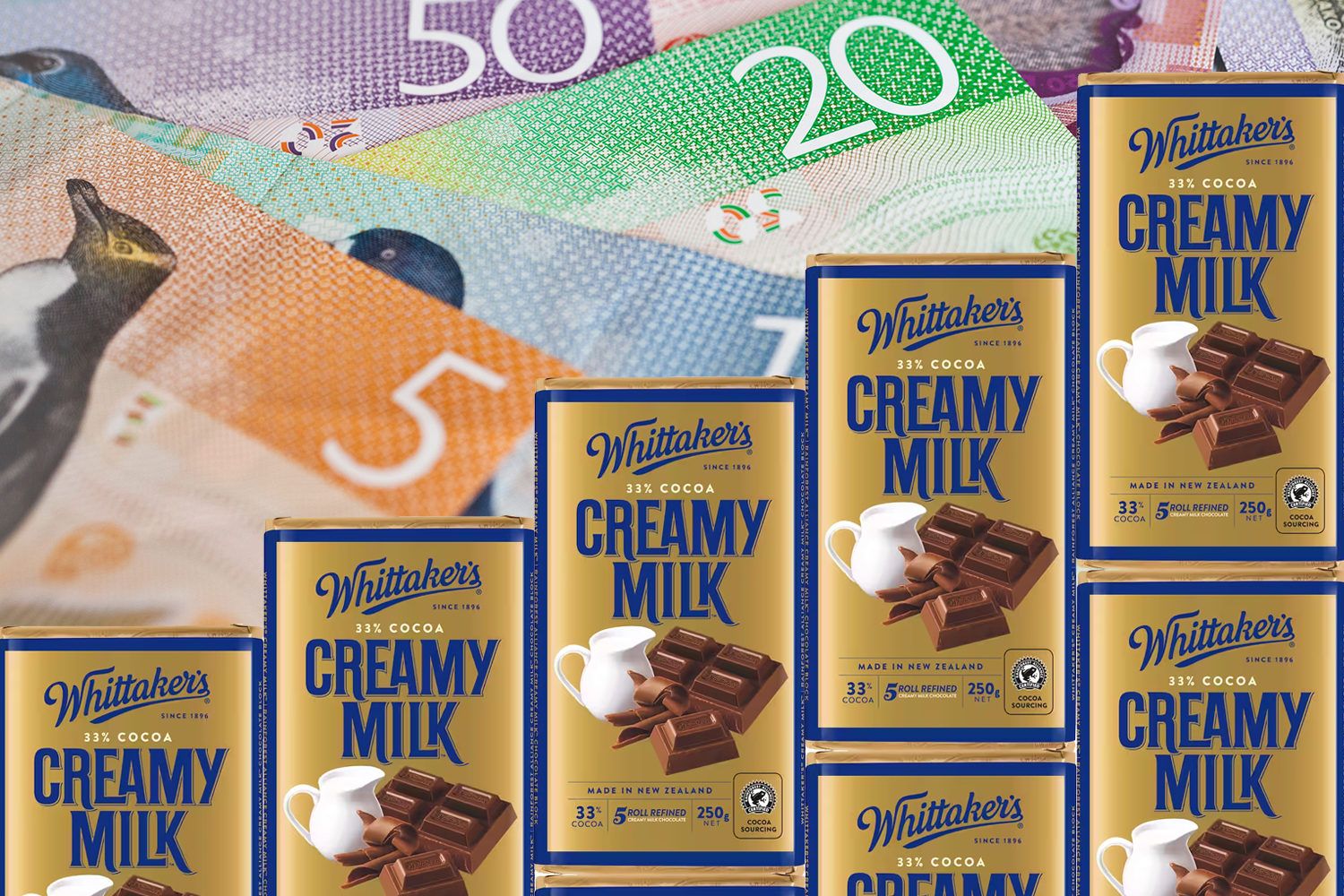 Announcing an increase to the recommended retail price of its 250g blocks of chocolate, Whittaker's said the rise was “preferable” to changing size, range or ingredients.