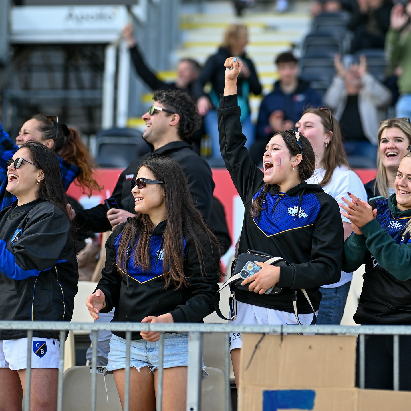 Cheer the Bears! Light Bears supporters celebrate their semifinal win. Photo / James Munro, @itch.nz