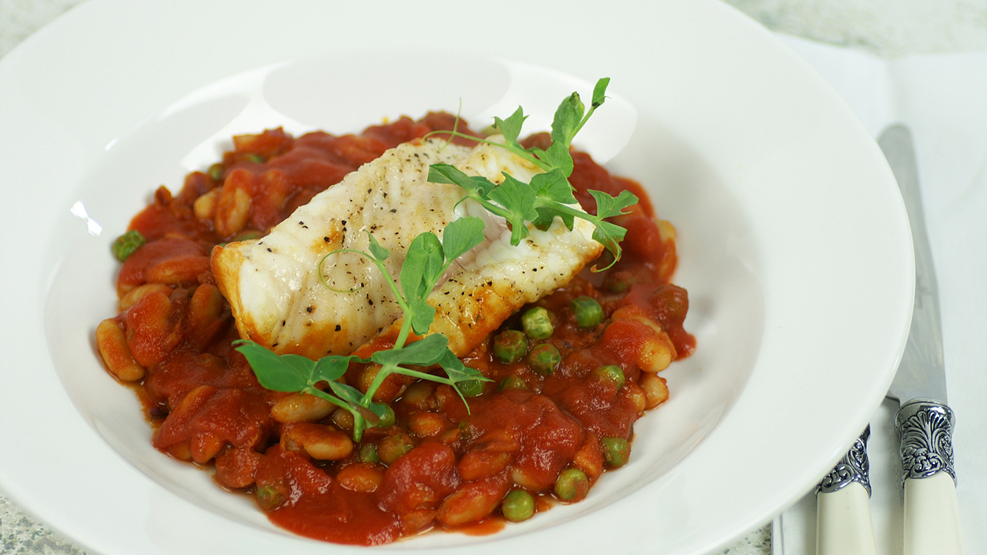 Pan-fried fish, cassoulet of beans, vegetables and chorizo - NZ Herald