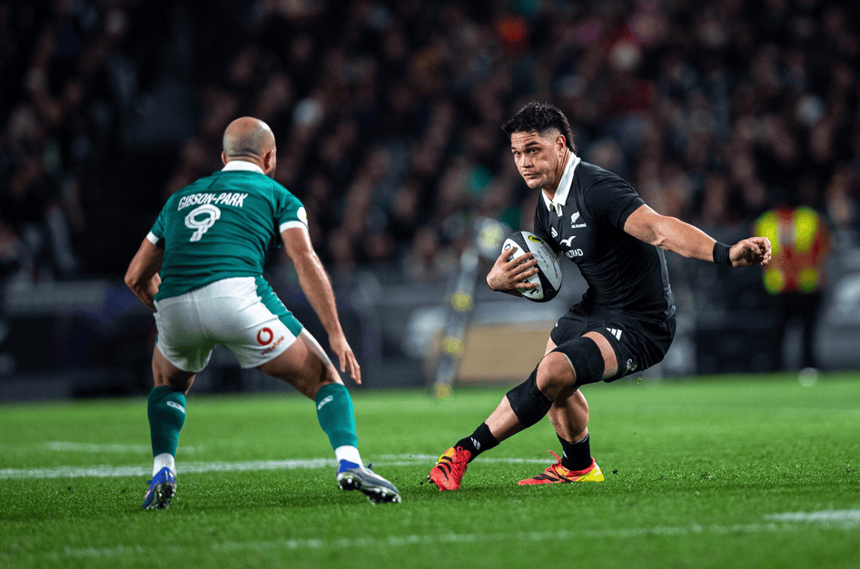 All Blacks and Ireland players in action at Eden Park. Photos / SmartFrame, Photosport
