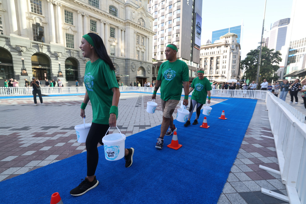 Collins collapsed while participating in a charity event in central Auckland earlier today. Photo / Jason Oxenham