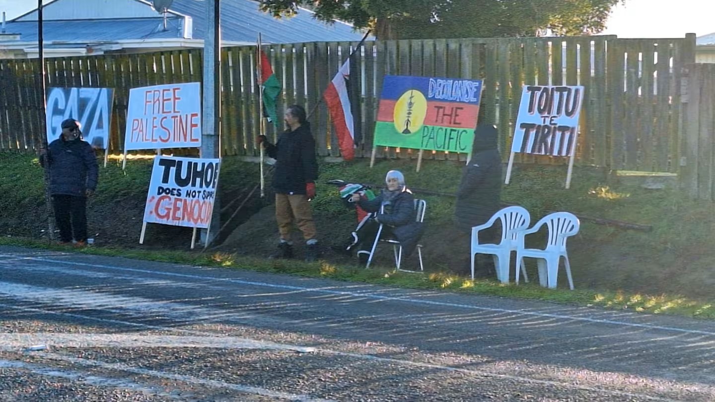 Tuhoe protest welcome fit for a Prime Minister. Photo / Supplied