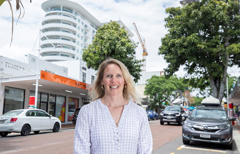 Downtown Tauranga manager Genevieve Whitson said the new Tauranga waterfront destination playground was having a positive impact on the city centre in terms of visitors including Red Square  Photo /  NZME