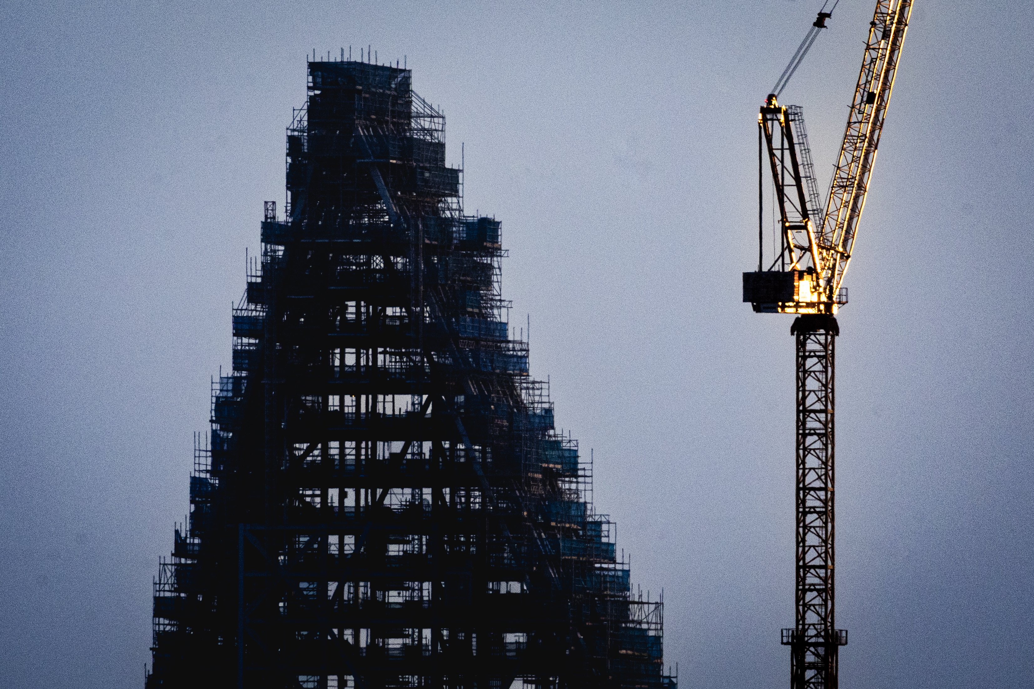 Work has ceased on the site of Seascape in Auckland's Customs St East. Photo / Jason Oxenham