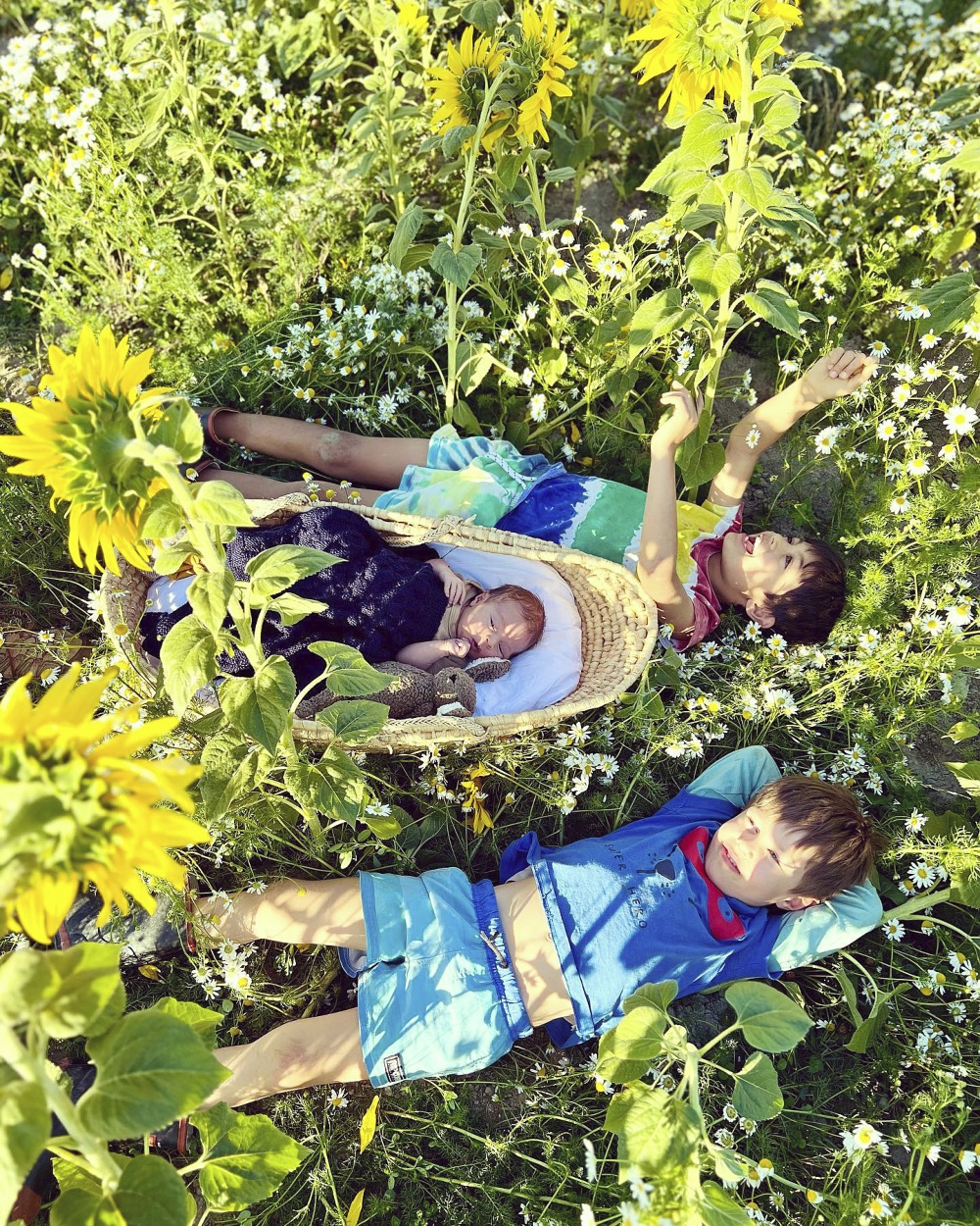 The celebrity chef's three sons: Bodhi, Arlo, and River. Photo / Fiona Tomlinson