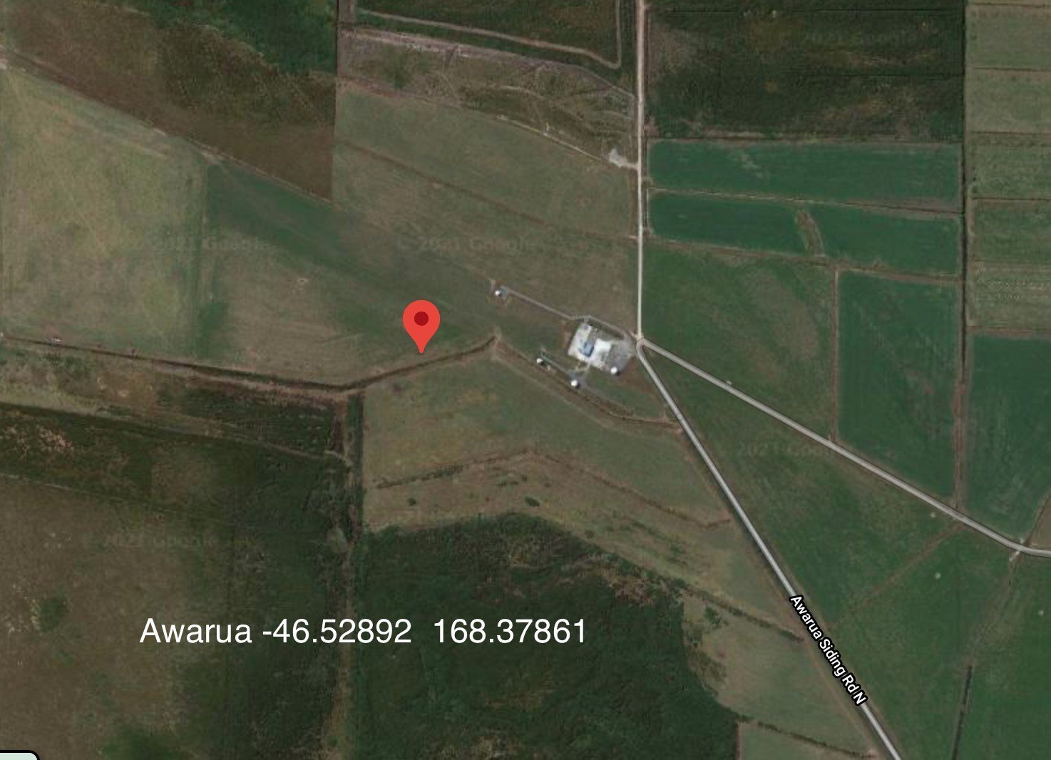 The licenced Starlink location at Awarua (Radio Spectrum Management/Geekzone)